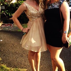 Beautiful Gold La Femme Dress